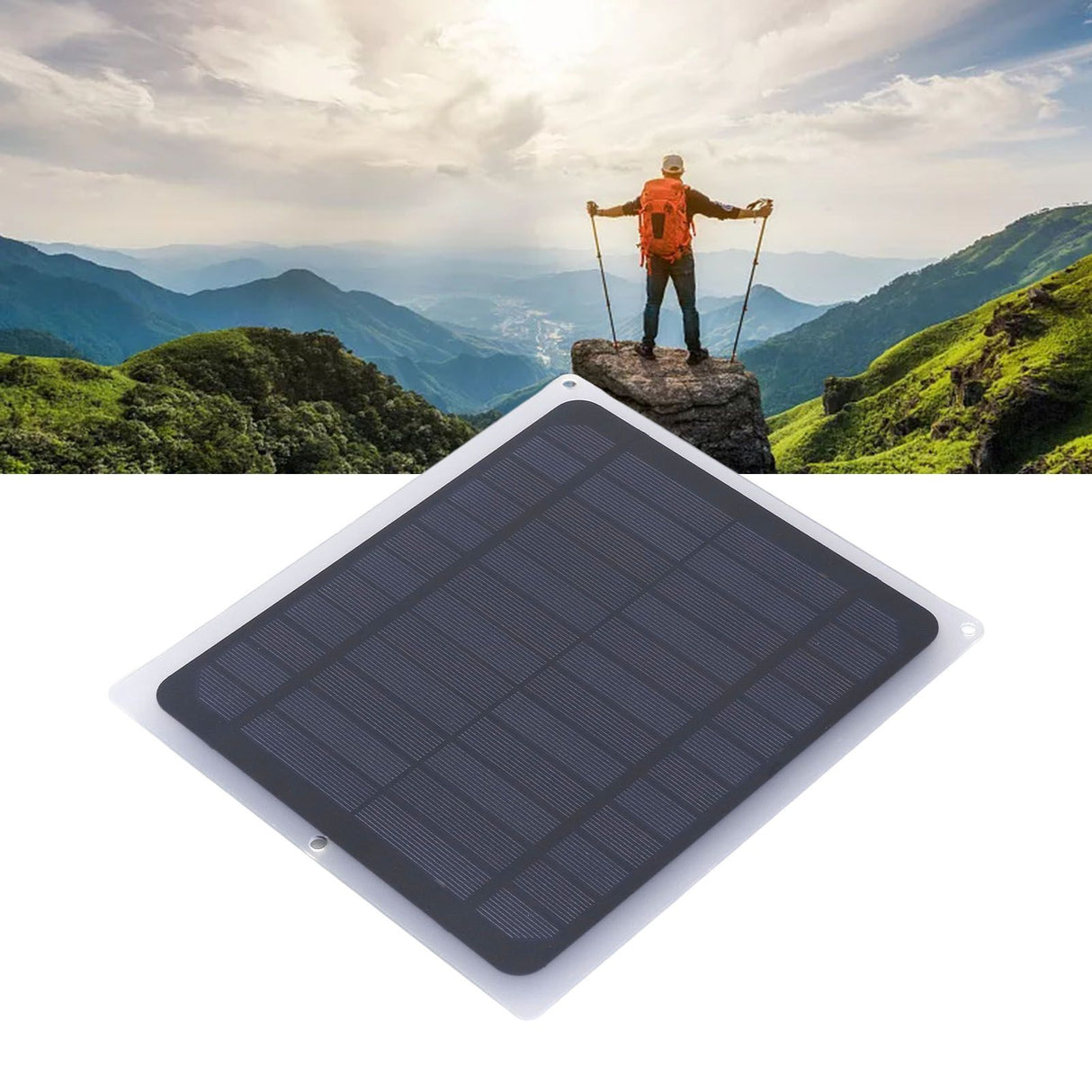 12V 10W Mini Solar Panel Anti Reverse Charging Waterproof Monocrystalline USB Solar Panel Charger for Phone Fan Outdoor