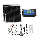 Solar Panel Kit 50W Solar Panel 60A Solar Charge Controller Set with 2 USB Output for RV Camping Blackout
