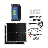 Solar Panel Kit 50W Solar Panel 60A Solar Charge Controller Set with 2 USB Output for RV Camping Blackout