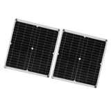 Solar Panel Kit 50W Solar Panel 60A Solar Charge Controller Set with 2 USB Output for RV Camping Blackout - Extra Image