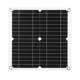 12W 12V Solar Panel Kit Semi Flexible Monocrystalline IP65 Waterproof Portable Solar Charger with 100A Controller for RV - Front View