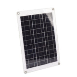 Solar Panel Kit Polycrystalline Silicon Waterproof Solar Panel Flexible Photovoltaic Panel Dual USB 20W 18V - Rear View