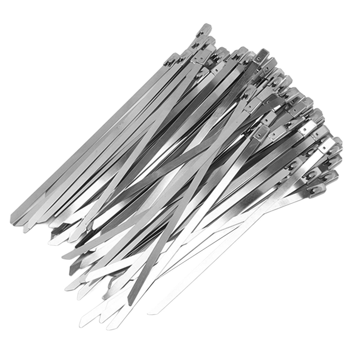 100Pcs Cable Tie Stainless Steel Hose Zip Tie Self Locking Set Kit for Wire Line Type A
