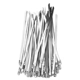100Pcs Cable Tie Stainless Steel Hose Zip Tie Self Locking Set Kit for Wire Line Type A