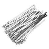 100Pcs Cable Tie Stainless Steel Hose Zip Tie Self Locking Set Kit for Wire Line Type A - Extra Image