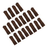 20Pcs Chair Leg Protector Table Furniture Cap Covers Prevent Scratches Noise Free Thickened Knitted Floor Pad Set Brown