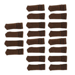 20Pcs Chair Leg Protector Table Furniture Cap Covers Prevent Scratches Noise Free Thickened Knitted Floor Pad Set Brown