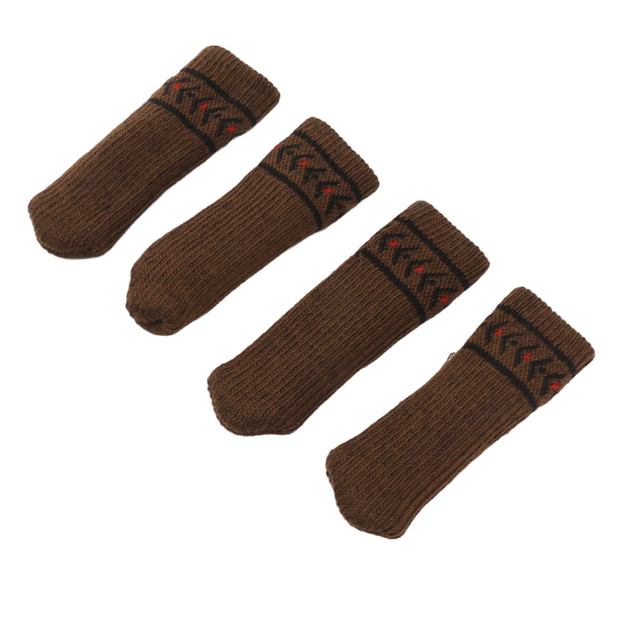 20Pcs Chair Leg Protector Table Furniture Cap Covers Prevent Scratches Noise Free Thickened Knitted Floor Pad Set Brown
