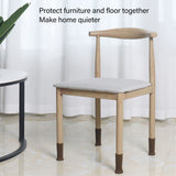 20Pcs Chair Leg Protector Table Furniture Cap Covers Prevent Scratches Noise Free Thickened Knitted Floor Pad Set Brown