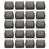 20 Pcs Chair Leg Floor Protector Rectangular Transparent Black Felt Mat Scratch Proof Reduce Noise Table Leg Cover S