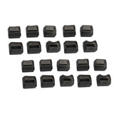 20 Pcs Chair Leg Floor Protector Rectangular Transparent Black Felt Mat Scratch Proof Reduce Noise Table Leg Cover S