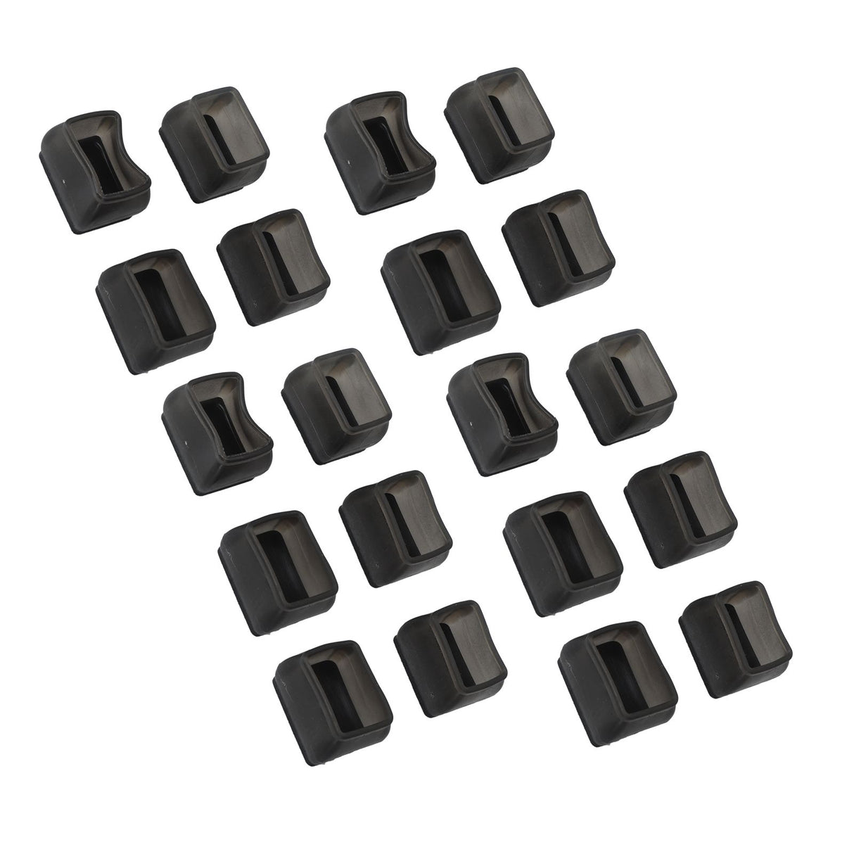 20 Pcs Chair Leg Floor Protector Rectangular Transparent Black Felt Mat Scratch Proof Reduce Noise Table Leg Cover S