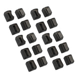 20 Pcs Chair Leg Floor Protector Rectangular Transparent Black Felt Mat Scratch Proof Reduce Noise Table Leg Cover S
