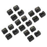 20 Pcs Chair Leg Floor Protector Rectangular Transparent Black Felt Mat Scratch Proof Reduce Noise Table Leg Cover S - 45-Degree Angle