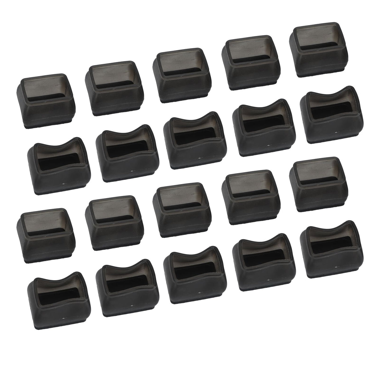 20 Pcs Chair Leg Floor Protector Rectangular Transparent Black Felt Mat Scratch Proof Reduce Noise Table Leg Cover S