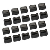20 Pcs Chair Leg Floor Protector Rectangular Transparent Black Felt Mat Scratch Proof Reduce Noise Table Leg Cover S