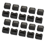 20 Pcs Chair Leg Floor Protector Rectangular Transparent Black Felt Mat Scratch Proof Reduce Noise Table Leg Cover S
