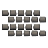 20 Pcs Chair Leg Floor Protector Rectangular Transparent Black Felt Mat Scratch Proof Reduce Noise Table Leg Cover S