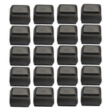20 Pcs Chair Leg Floor Protector Rectangular Transparent Black Felt Mat Scratch Proof Reduce Noise Table Leg Cover S