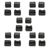 20 Pcs Chair Leg Floor Protector Rectangular Transparent Black Felt Mat Scratch Proof Reduce Noise Table Leg Cover S - Extra Image