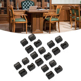 20 Pcs Chair Leg Floor Protector Rectangular Transparent Black Felt Mat Scratch Proof Reduce Noise Table Leg Cover S - Extra Image
