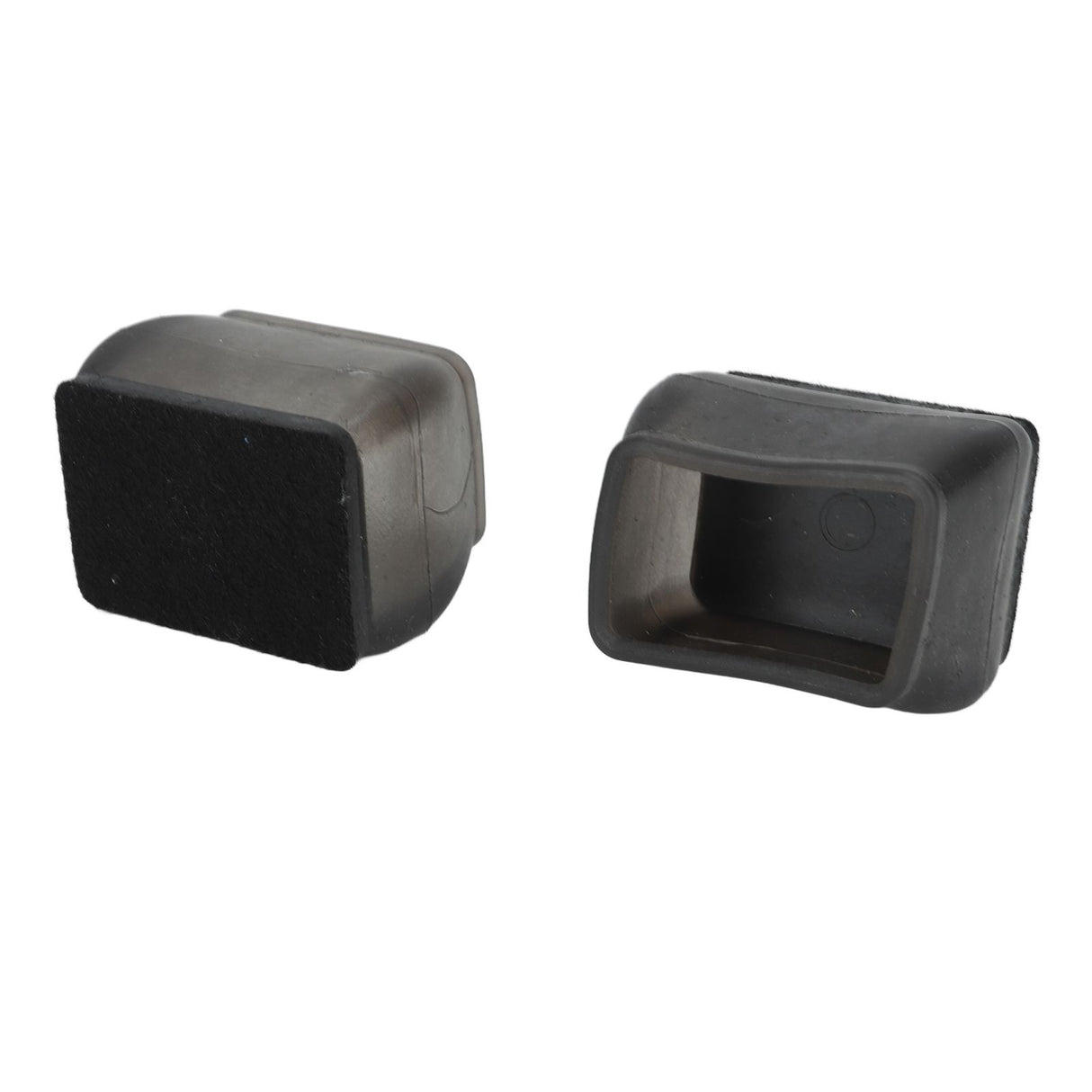 20 Pcs Chair Leg Floor Protector Rectangular Transparent Black Felt Mat Scratch Proof Reduce Noise Table Leg Cover S