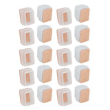 20Pcs Chair Leg Protector for Hardwood Floor Rubber Felt Furniture Pad Cover Non Scratches Noise Transparent Rectangle S