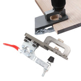 35mm Concealed Hinge Boring Jig Kit Aluminum Alloy Woodworking Hole Drilling Guide Locator with Fixture for Door Cabinet