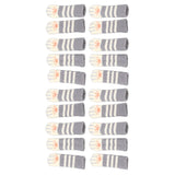 20pcs Cat Paw Furniture Leg Socks Double Thickened Knitting Chair Leg Floor Protectors for Office Home Dark Grey Stripe - Top-Down View