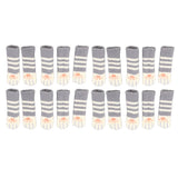 20pcs Cat Paw Furniture Leg Socks Double Thickened Knitting Chair Leg Floor Protectors for Office Home Dark Grey Stripe - Extra Image