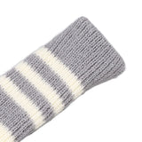 20pcs Cat Paw Furniture Leg Socks Double Thickened Knitting Chair Leg Floor Protectors for Office Home Dark Grey Stripe - Extra Image