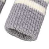 20pcs Cat Paw Furniture Leg Socks Double Thickened Knitting Chair Leg Floor Protectors for Office Home Dark Grey Stripe - Extra Image