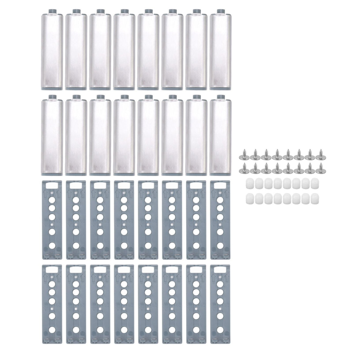 16pcs Push Open Latch Heavy Duty Stainless Steel Push Release Latch for Cabinet Closet Door Drawer