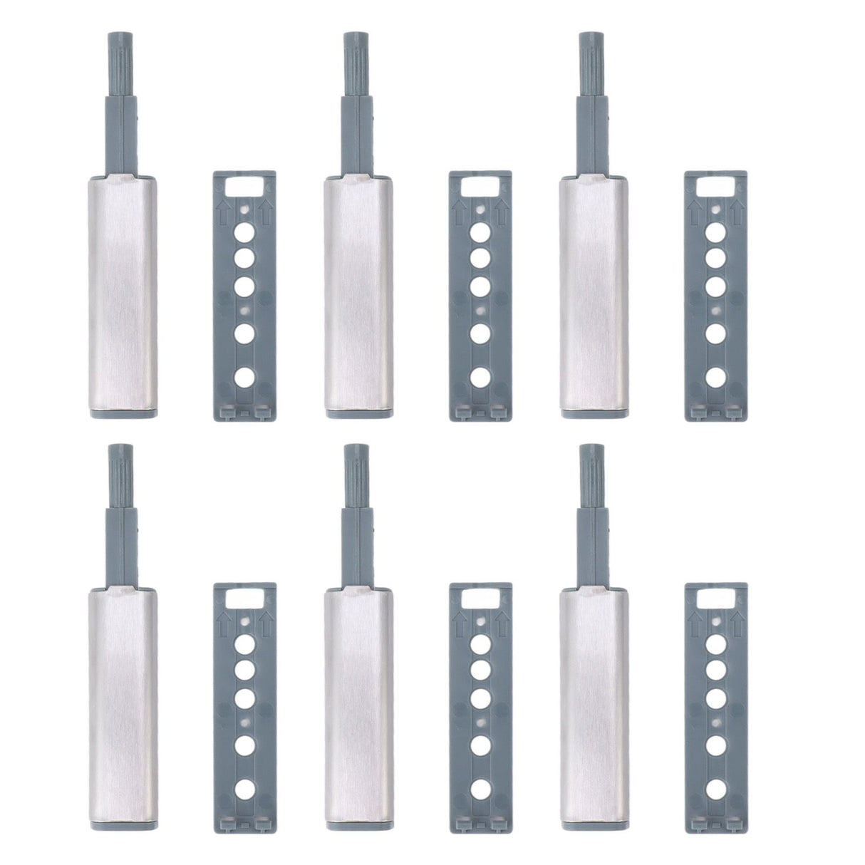 16pcs Push Open Latch Heavy Duty Stainless Steel Push Release Latch for Cabinet Closet Door Drawer