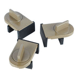 3PCS Sliding Window Locks Aluminum Alloy Safety Lock for Home Bedroom Bathroom Office Brown - Extra Image