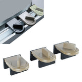 3PCS Sliding Window Locks Aluminum Alloy Safety Lock for Home Bedroom Bathroom Office Brown - Extra Image