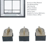 3PCS Sliding Window Locks Aluminum Alloy Safety Lock for Home Bedroom Bathroom Office Brown