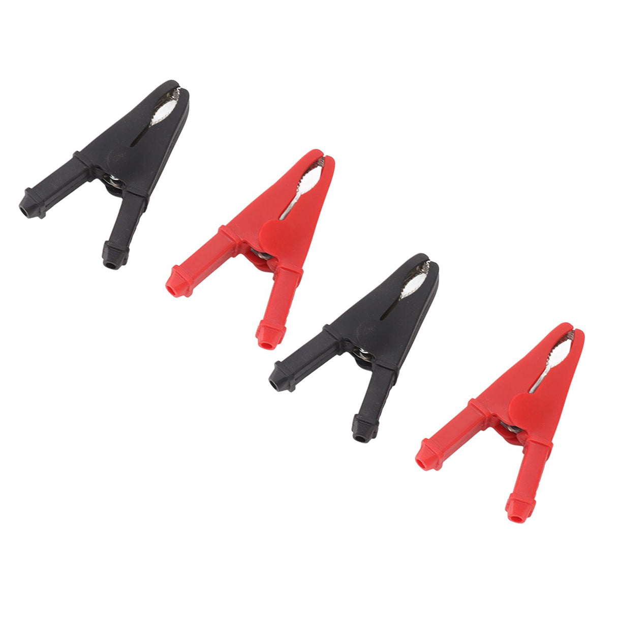 4Pcs Crocodile Clamps Good Conductivity Low Resistance Nickel Plated Crocodile Clips for Car School 1000V