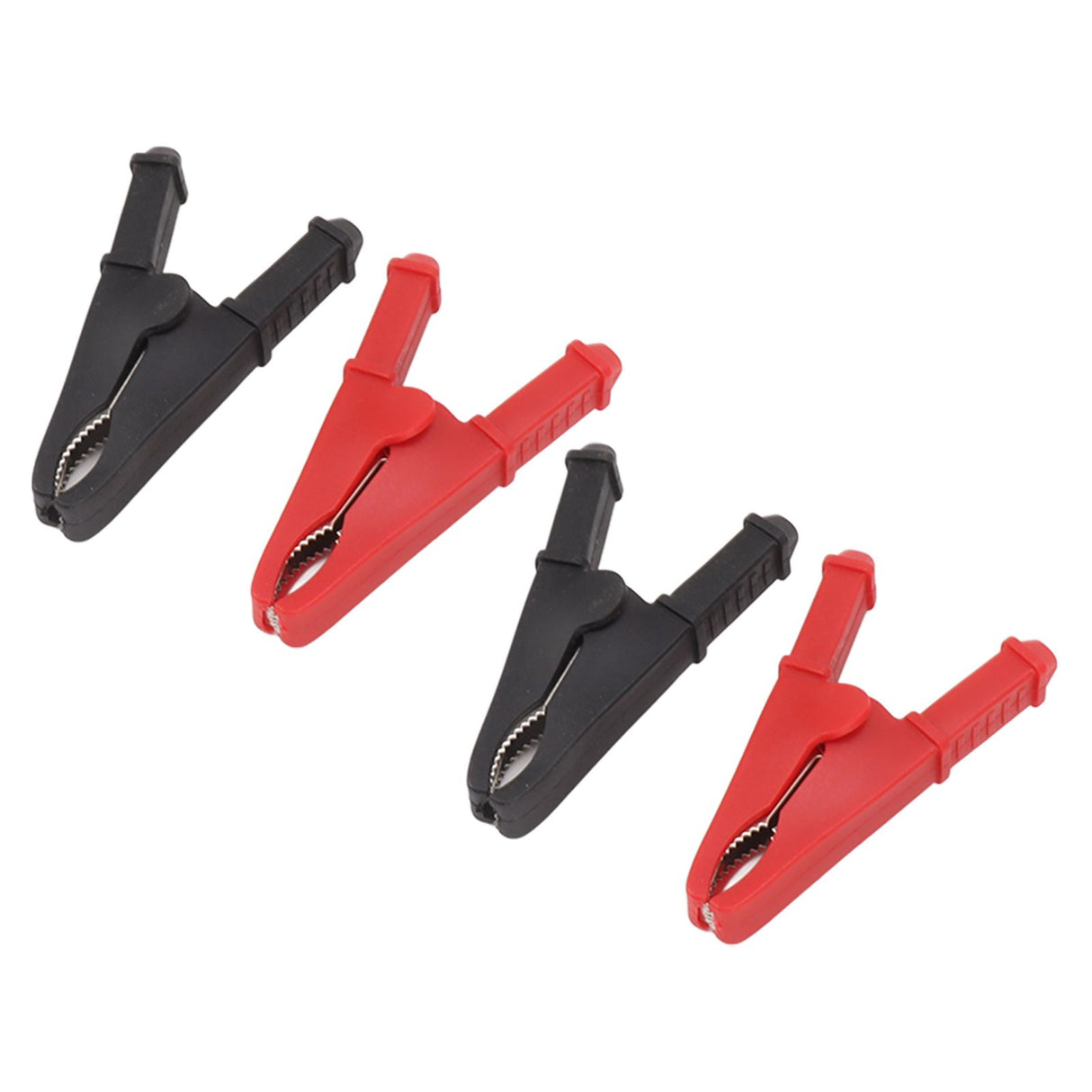4Pcs Crocodile Clamps Good Conductivity Low Resistance Nickel Plated Crocodile Clips for Car School 1000V