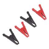 4Pcs Crocodile Clamps Good Conductivity Low Resistance Nickel Plated Crocodile Clips for Car School 1000V