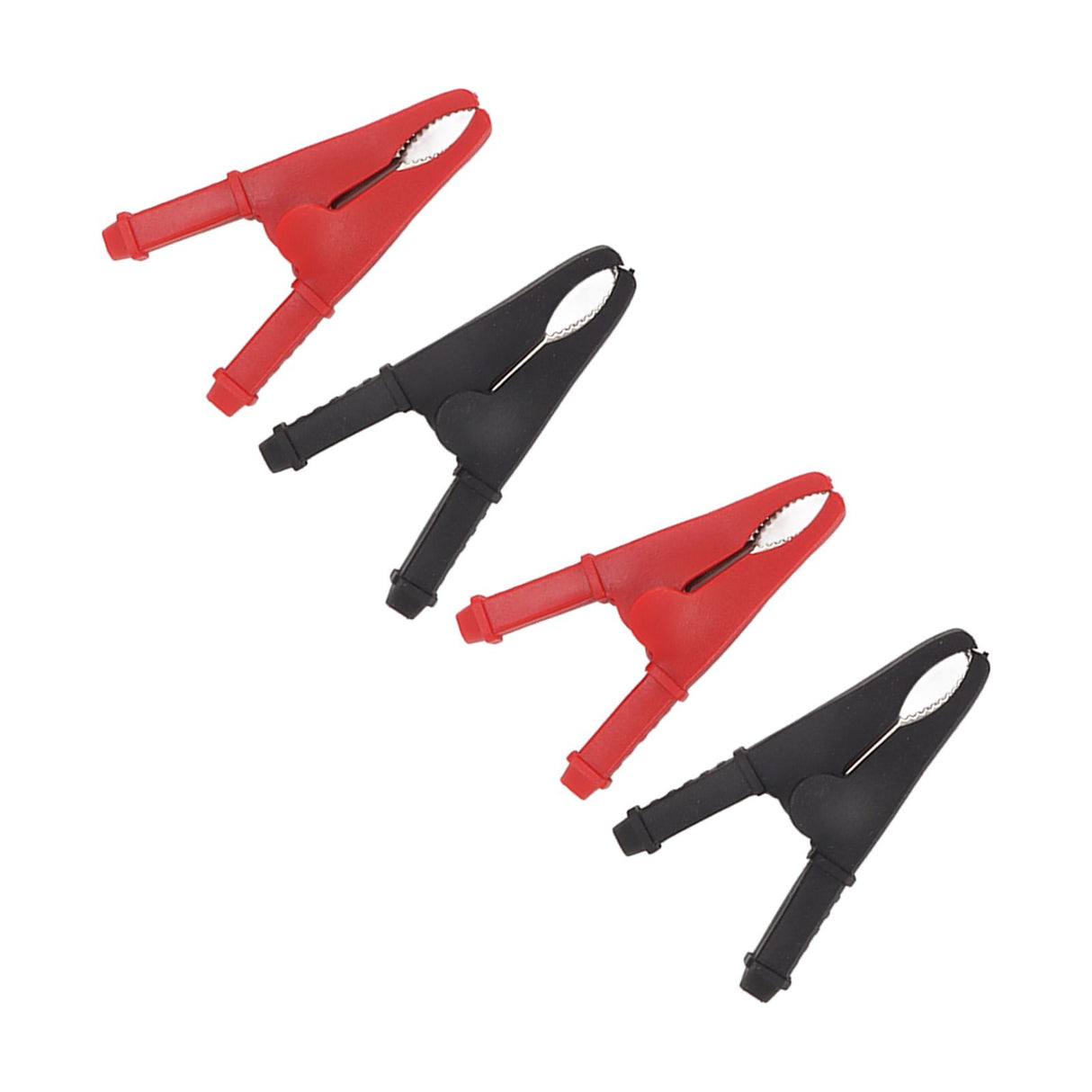 4Pcs Crocodile Clamps Good Conductivity Low Resistance Nickel Plated Crocodile Clips for Car School 1000V
