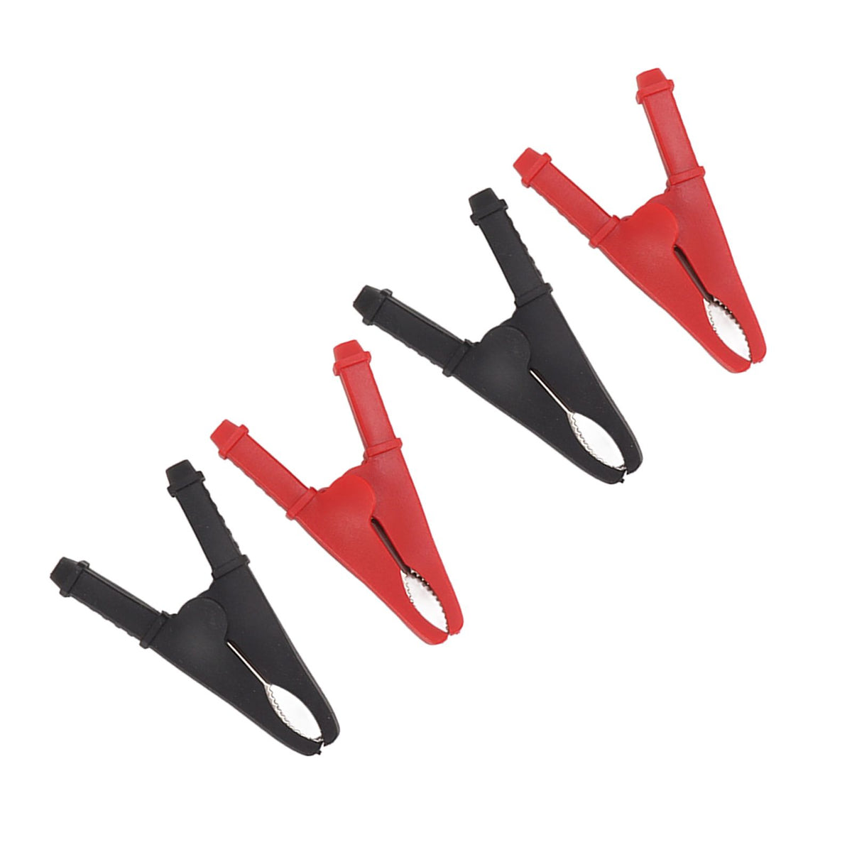 4Pcs Crocodile Clamps Good Conductivity Low Resistance Nickel Plated Crocodile Clips for Car School 1000V