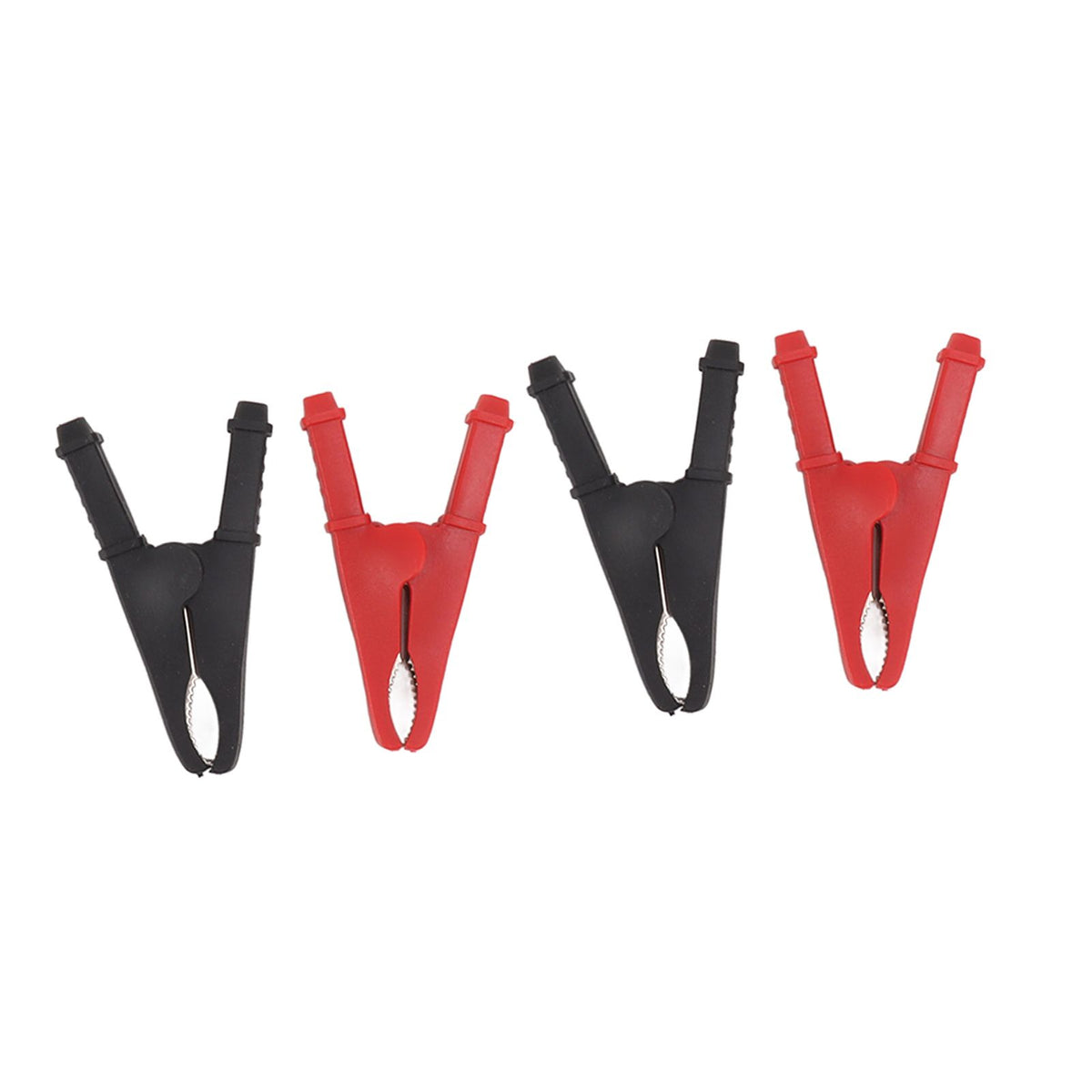 4Pcs Crocodile Clamps Good Conductivity Low Resistance Nickel Plated Crocodile Clips for Car School 1000V