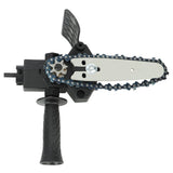 Chainsaw Attachment Electric Drill Modified To Chainsaw Attachment One Handed Electric Chain Saw for Wood Cutting 10.2cm / 4in - Side View