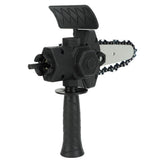Chainsaw Attachment Electric Drill Modified To Chainsaw Attachment One Handed Electric Chain Saw for Wood Cutting 10.2cm / 4in - Rear View