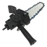 Chainsaw Attachment Electric Drill Modified To Chainsaw Attachment One Handed Electric Chain Saw for Wood Cutting 10.2cm / 4in - Low Angle