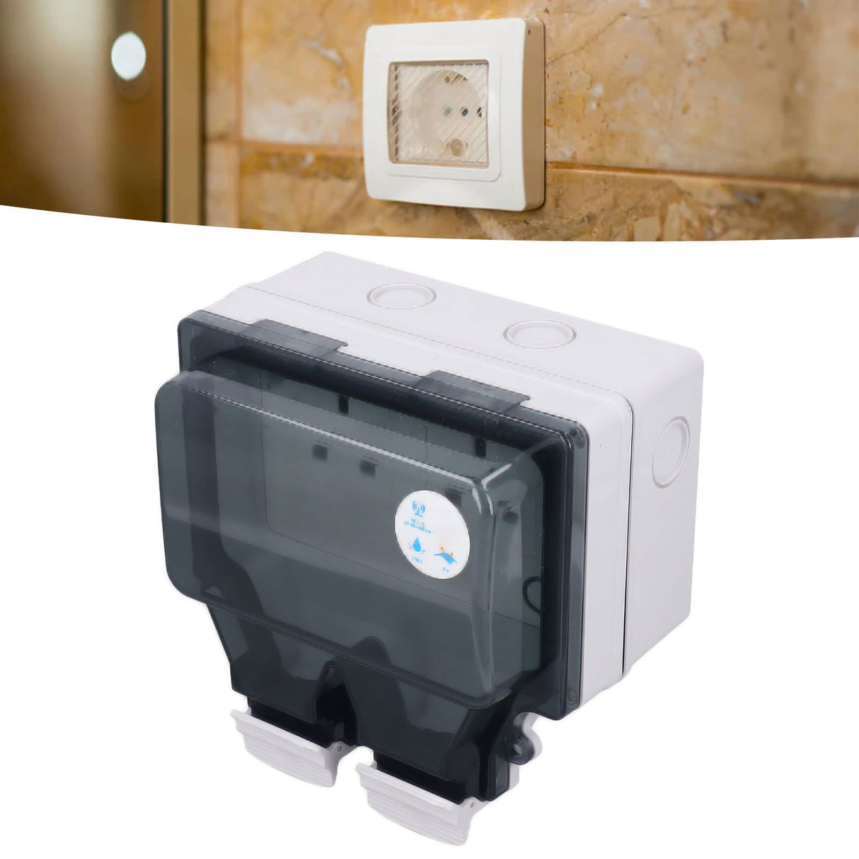 Wifi Smart Socket IP66 Waterproof Support Voice Control Timing 86 Type Outdoor Smart Outlet UK 110‑250V SNW 2S