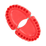 Denture Drill Bit Holder Denture Screwdriver Organizer 3D Sculpture Desk Decor 28 Holes Red Without Bits