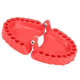 Denture Drill Bit Holder Denture Screwdriver Organizer 3D Sculpture Desk Decor 28 Holes Red Without Bits