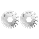 2pcs Stainless Steel Thickness Gauges Professional Standard Metal Sheets Welding Thickness Gauge Type 2 - Top-Down View